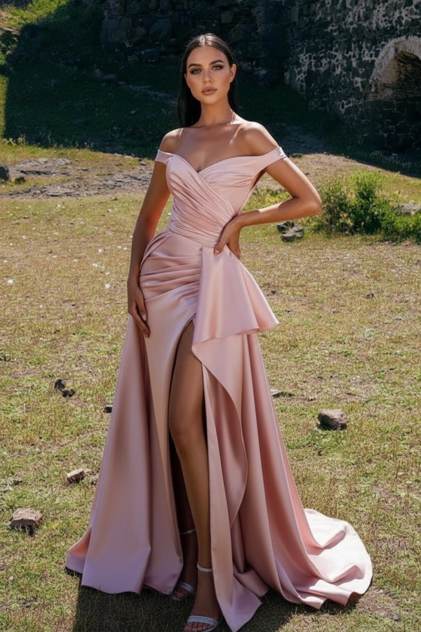 Schlichte Abendkleider Lang Rot | Abiballkleider Günstig