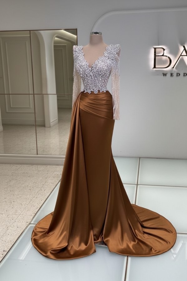 Schwarze Abendkleider Lang Glitzer | Abiballkleider V Ausschnitt