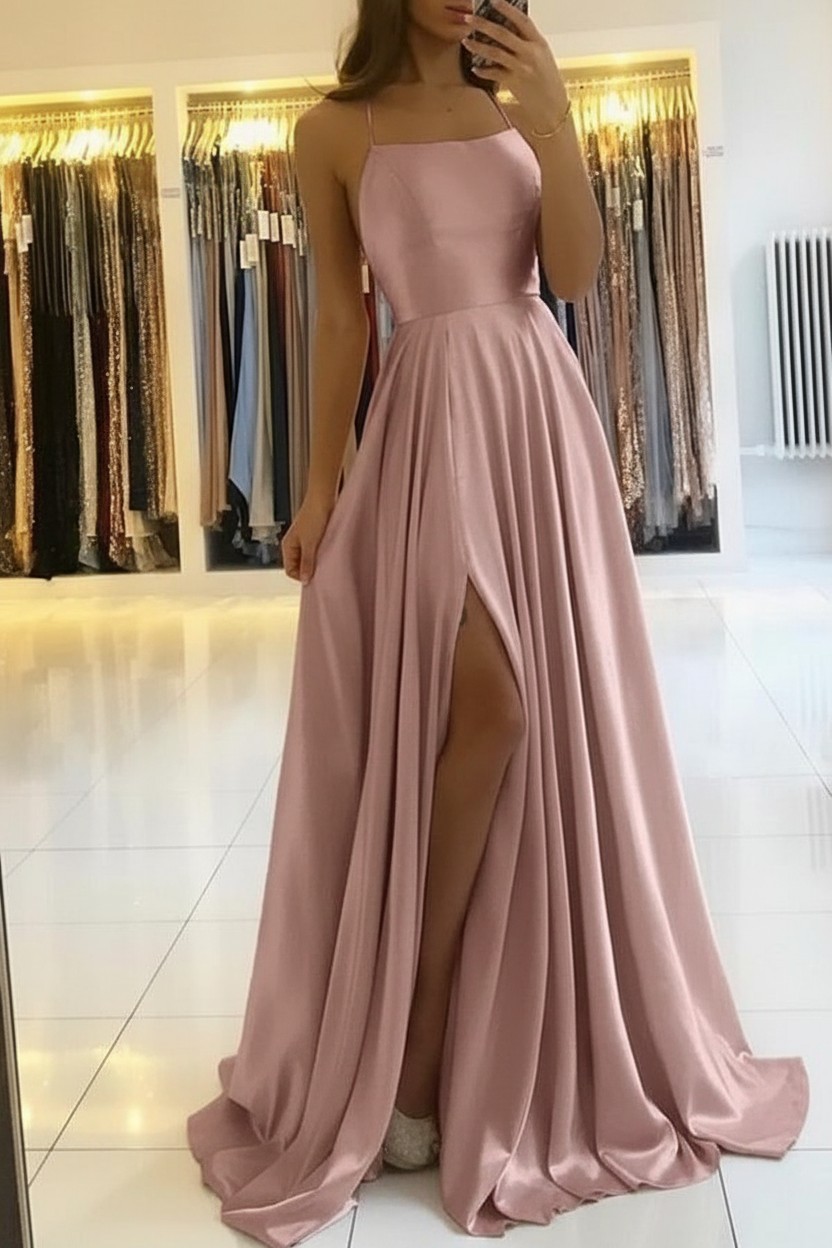 Schlichtes Abendkleid Lang Grün | Abiballkleider Günstig