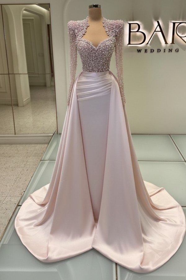 Luxus Abendkleider Lang Weiß | Glitzer Abiballkleider Mit Ärmel