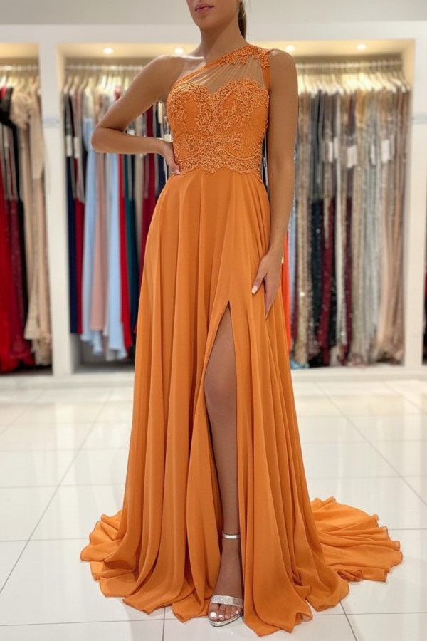 Schlichtes Abendkleid Mit Spitze | Abiballkleider Lang Günstig