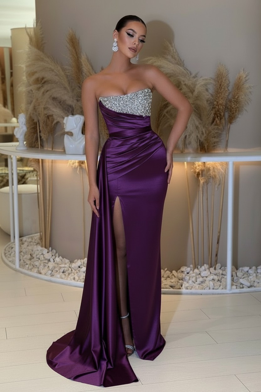 Dusty Grün Abendkleider Lang Günstig | Abiballkleider mit Glitzer