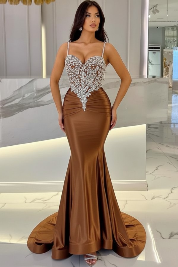 Elegante Abendkleider Lang Blau | Abiballkleider mit Glitzer