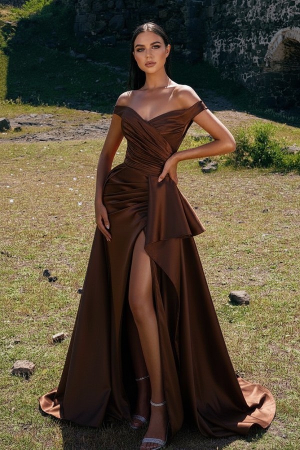 Schlichte Abendkleider Lang Rot | Abiballkleider Günstig