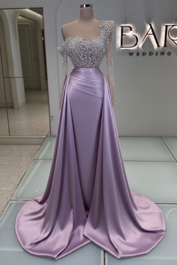 Luxus Ballkleider Lang Glitzer Abendkleider Abiballkleider mit Ärmel