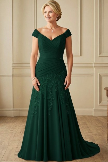 Champagne Brautmutterkleider Lang Günstig Kleider für Brautmutter