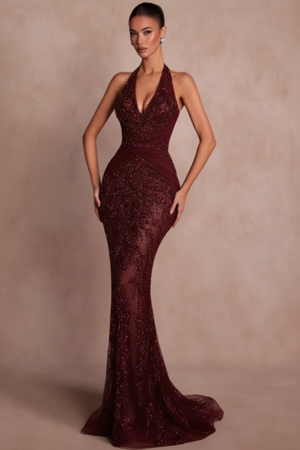 Dunkel Grün Abendkleider Lang Glitzer Ballkleider Spitze Online