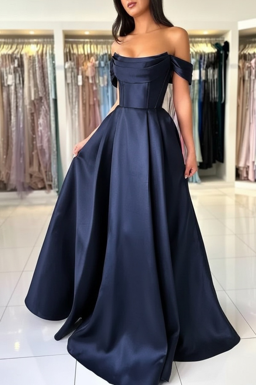 Simple Evening Dresses Long Cheap | Prom Dresses King Blue