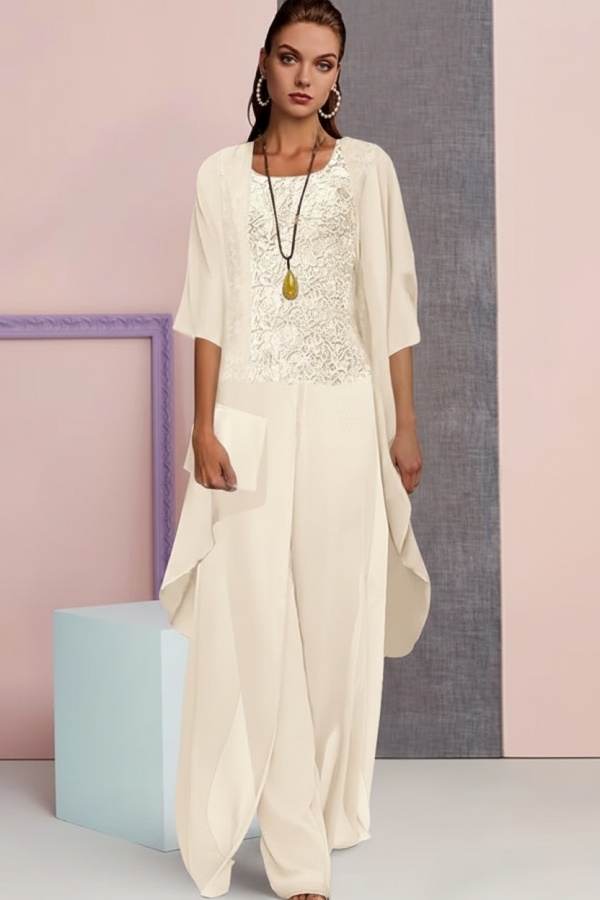 Schick 3 Teilen Brautmutterkleider | Mutterkleid aus Chiffon