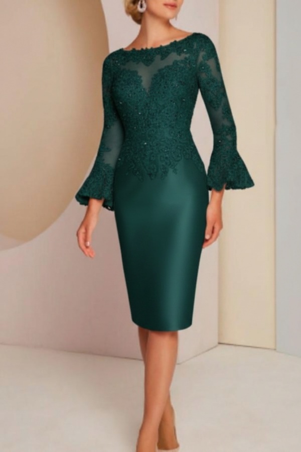Elegante Brautmutterkleider Mit Ärmel | Kurze Partykleider
