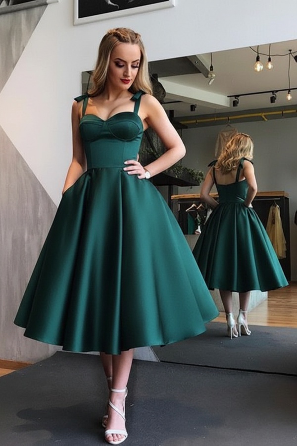 Elegante Rote Cocktailkleider Kurz A Linie Knielange Abiballkleider Abendmoden