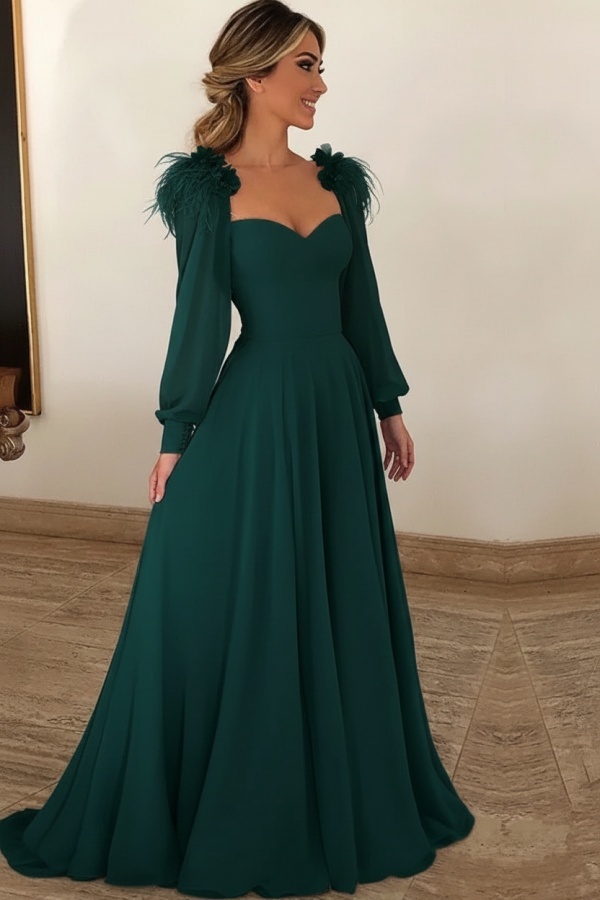 Elegante Abendkleider Lang Günstig | Abiballkleider Blau Online