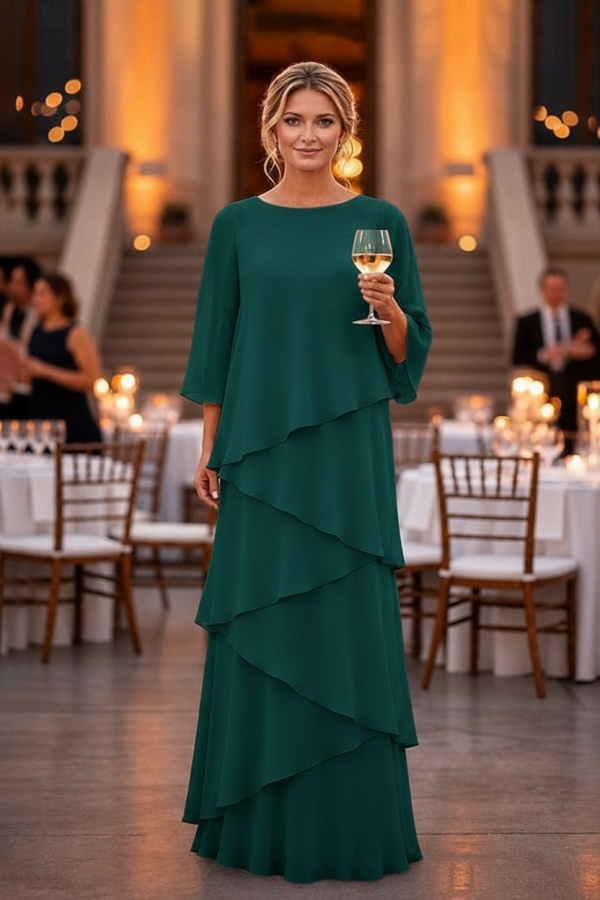 Himmel Blau Fsetliche Partykleider Schlichte Braumutterkleider Chiffon