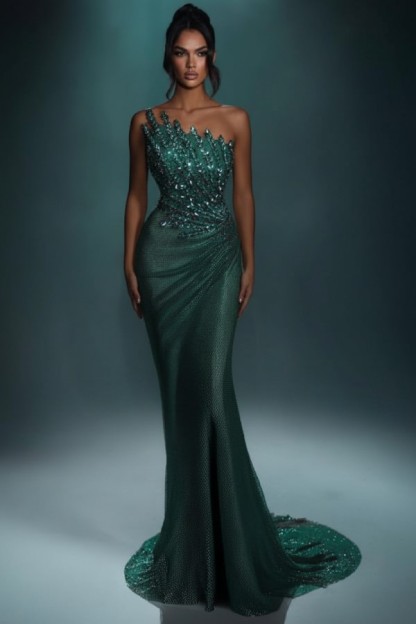 Festliche Abendkleider Lang Brau Abiballkleider Ballkleider Glitzer