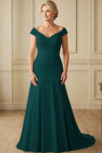 Champagne Brautmutterkleider Lang Günstig Kleider für Brautmutter