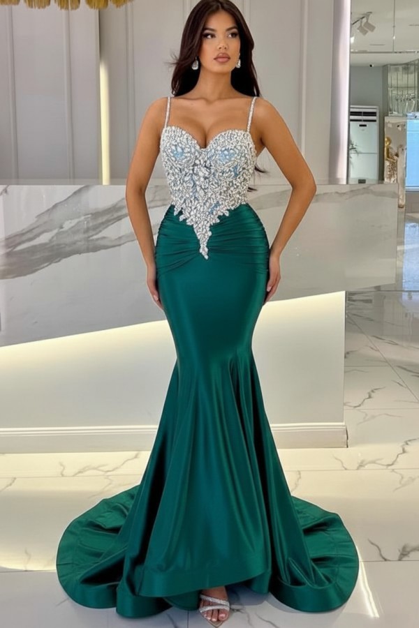 Elegante Abendkleider Lang Blau | Abiballkleider mit Glitzer