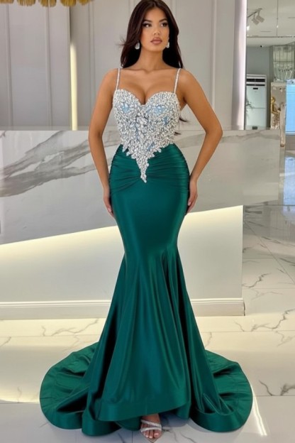 Elegante Abendkleider Lang Blau | Abiballkleider mit Glitzer