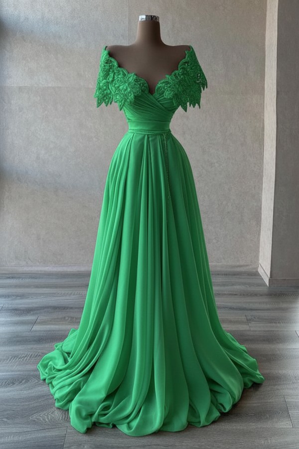 Elegante Abendkleider Lang | Abiballkleider mit Glitzer