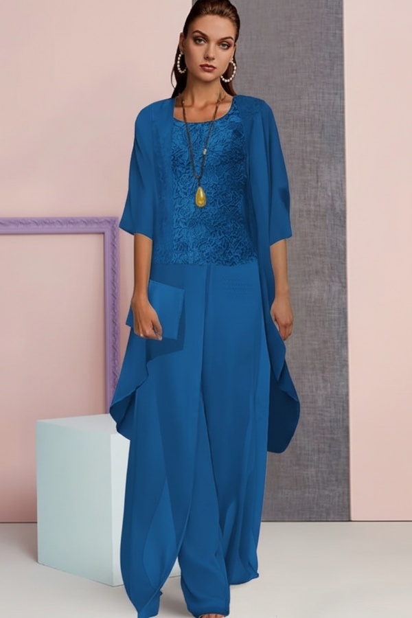 Schick 3 Teilen Brautmutterkleider | Mutterkleid aus Chiffon