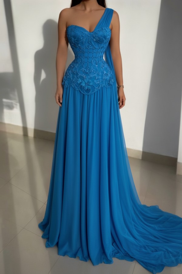 Schöne Abendkleider Lang Rosa Ballkleider mit Spitze