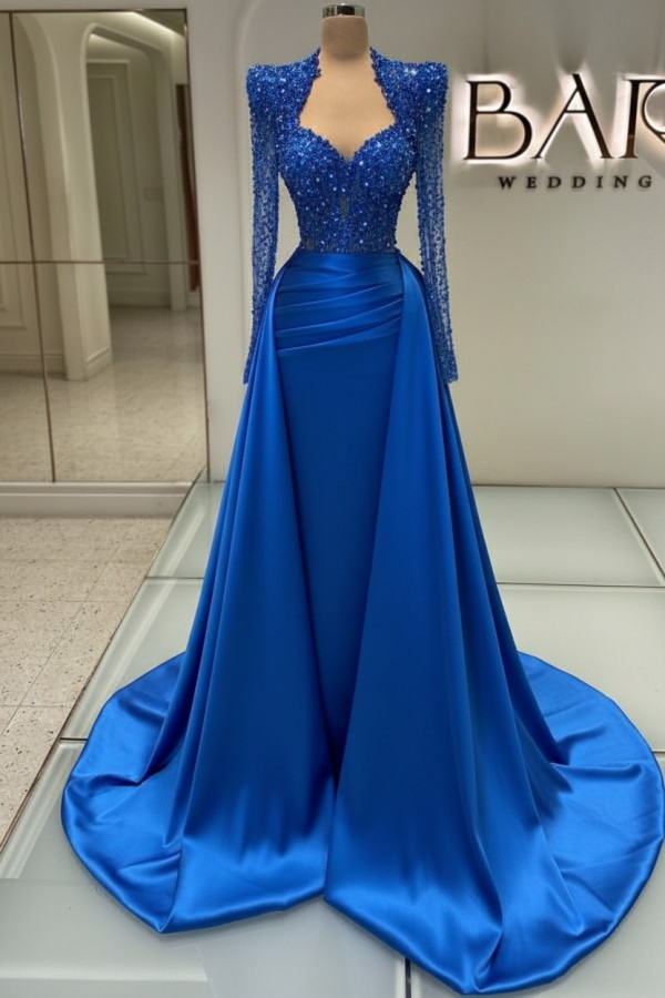 Luxus Abendkleider Lang Weiß | Glitzer Abiballkleider Mit Ärmel