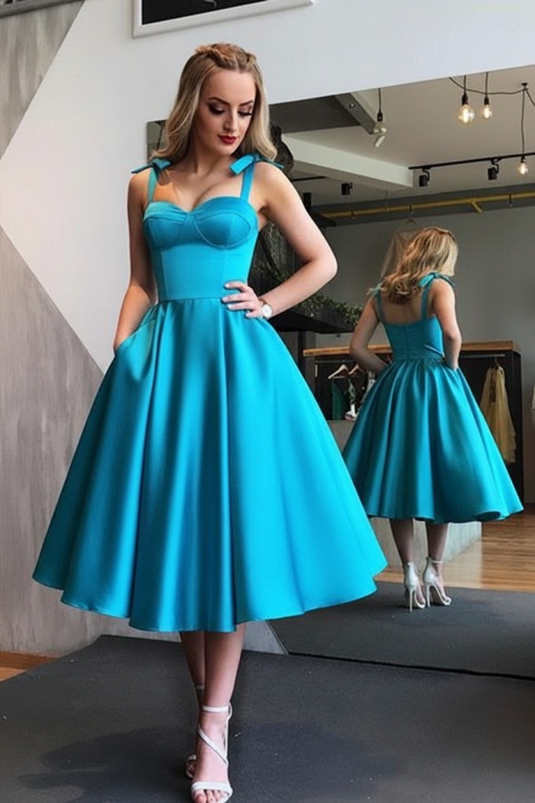 Elegante Rote Cocktailkleider Kurz A Linie Knielange Abiballkleider Abendmoden