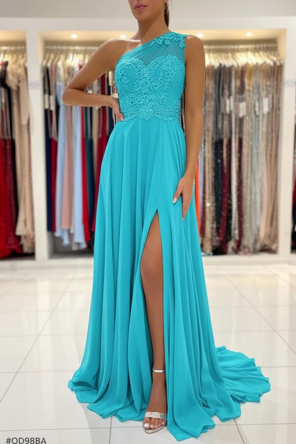 Schlichtes Abendkleid Mit Spitze | Abiballkleider Lang Günstig