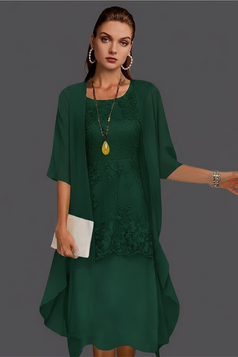 Lavender Brautnutterkleider Kurz | Kleider für Brautmutter mit Spitze