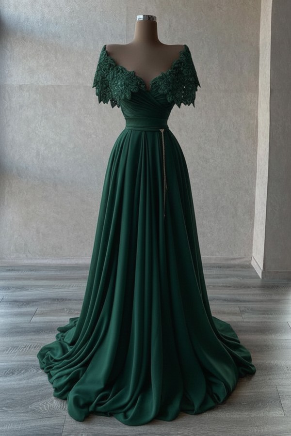 Elegante Abendkleider Lang | Abiballkleider mit Glitzer