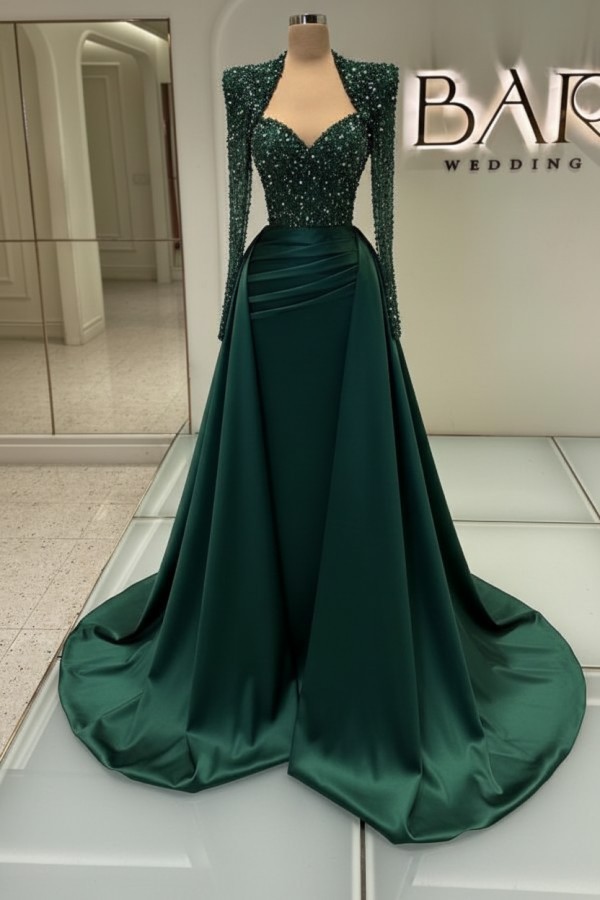 Luxus Abendkleider Lang Weiß | Glitzer Abiballkleider Mit Ärmel