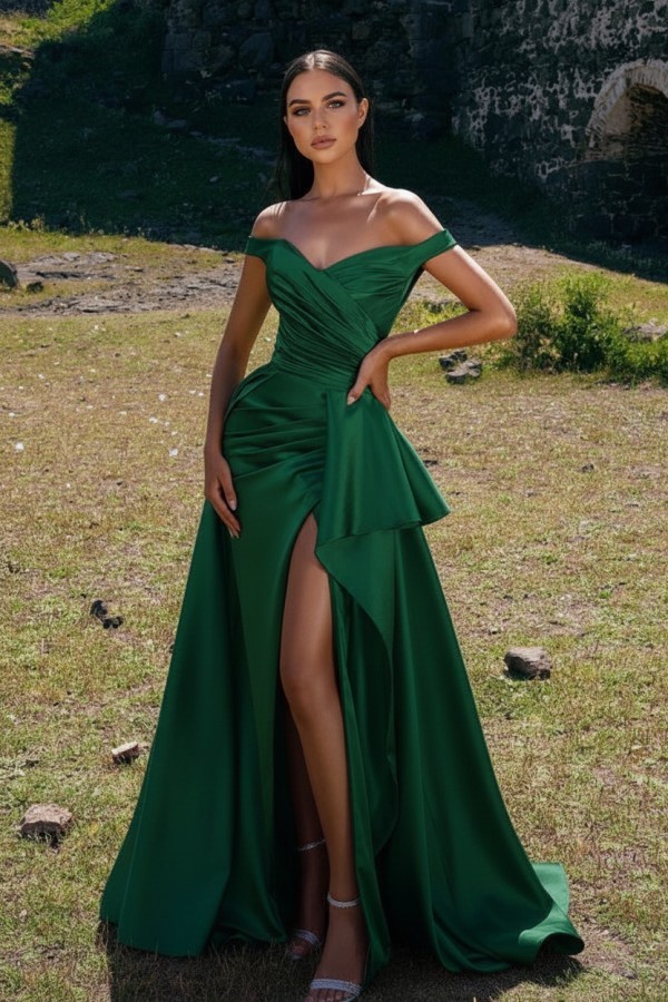 Schlichte Abendkleider Lang Rot | Abiballkleider Günstig