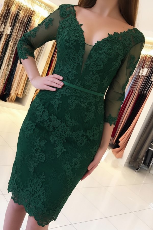 Mint Cocktailkleider Kurz Günstig | Abendkleider Mit Ärmel