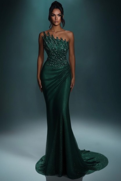 Festliche Abendkleider Lang Brau Abiballkleider Ballkleider Glitzer