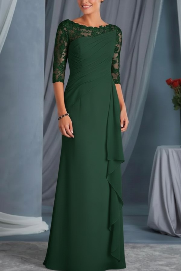 Schwarze Brautmutterkleider Mit Ärmel | Kleider für Brautmutter Günstig