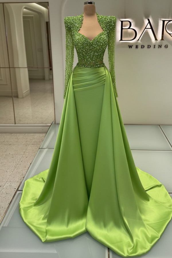 Luxus Abendkleider Lang Weiß | Glitzer Abiballkleider Mit Ärmel