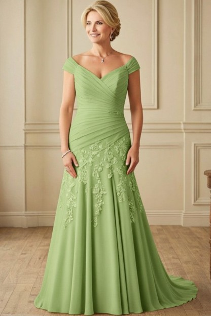 Champagne Brautmutterkleider Lang Günstig Kleider für Brautmutter