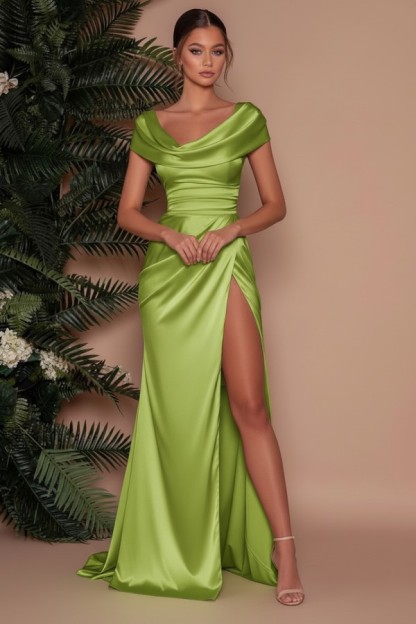 Elegante Abendkleider Lang Günstig | Schlichte Abiballkleider Lilac