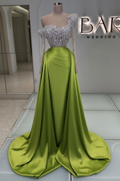 Luxus Ballkleider Lang Glitzer Abendkleider Abiballkleider mit Ärmel