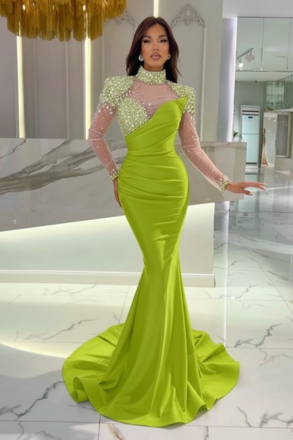 Schöne Abendkleider Lang Rosa | Abiballkleider Glitzer mit Ärmel