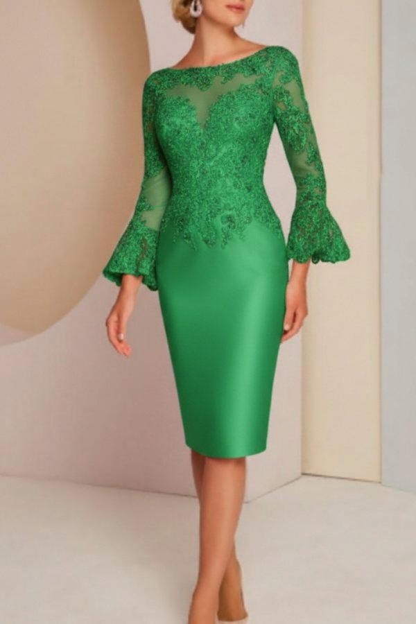 Elegante Brautmutterkleider Mit Ärmel | Kurze Partykleider