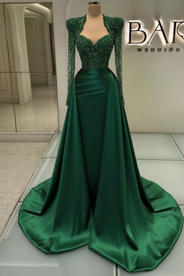 Luxus Abendkleider Lang Weiß | Glitzer Abiballkleider Mit Ärmel