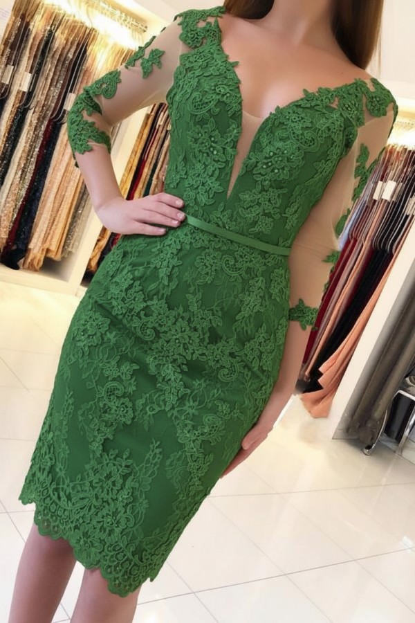 Mint Cocktailkleider Kurz Günstig | Abendkleider Mit Ärmel