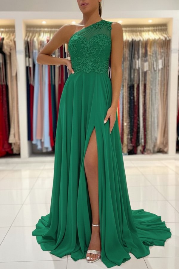 Schlichtes Abendkleid Mit Spitze | Abiballkleider Lang Günstig