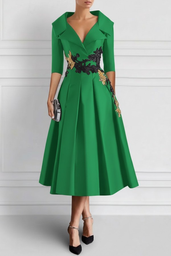 Vintage Brautmutterkleider Schwarz Mit Ärmel Festliche Kleider Kurz