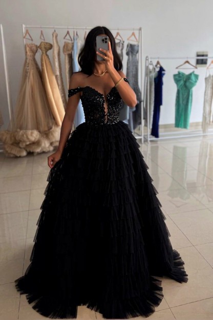 Abendkleid Schwarz Lang | Abendkleider mit Spitze