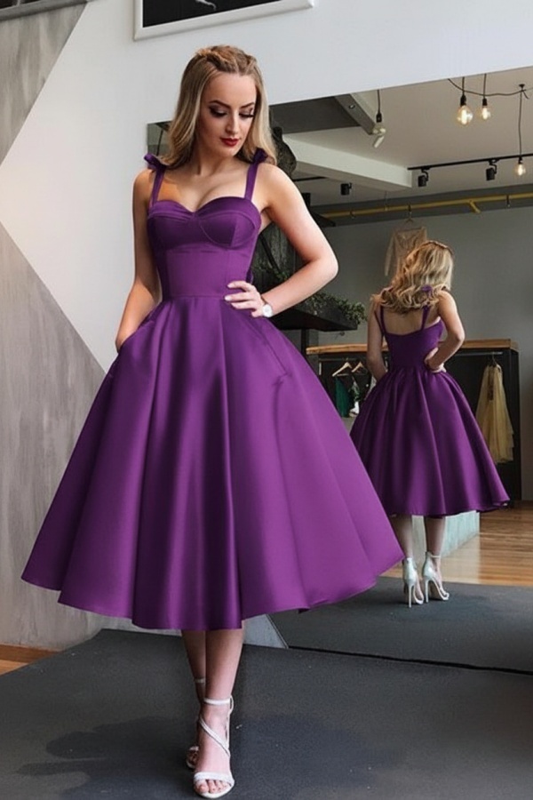 Elegante Rote Cocktailkleider Kurz A Linie Knielange Abiballkleider Abendmoden
