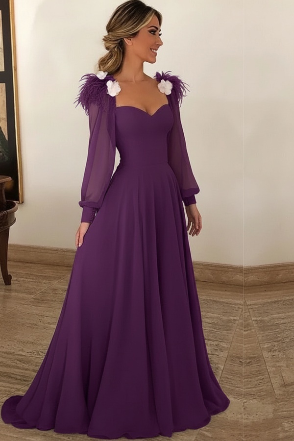 Elegante Abendkleider Lang Günstig | Abiballkleider Blau Online