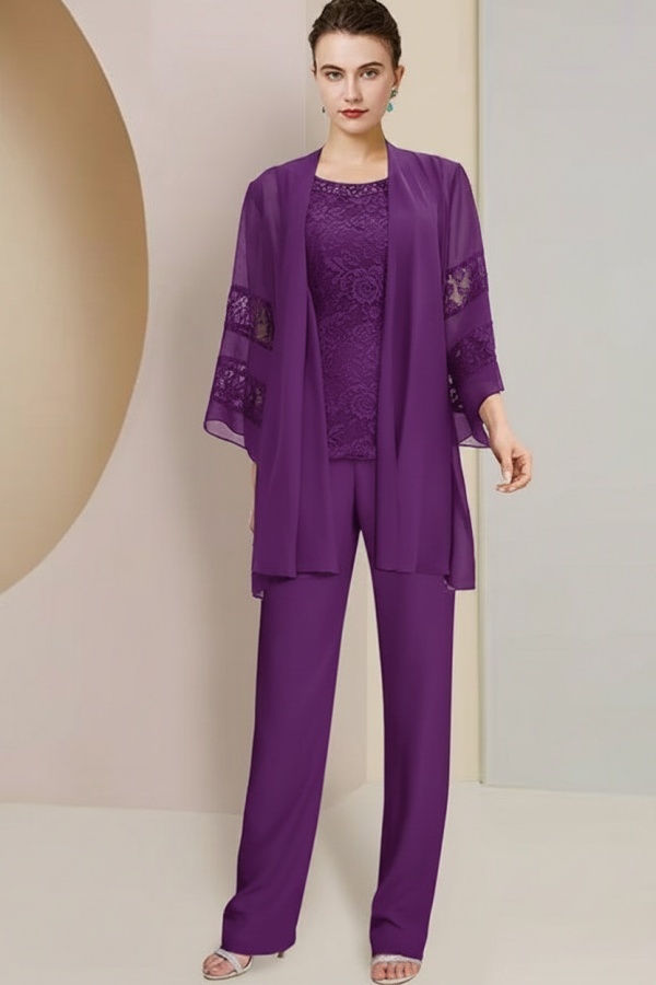Navyblaue Spitzer Brautmutterkleider mit Ärmel | Mutterkleid mit Jacket