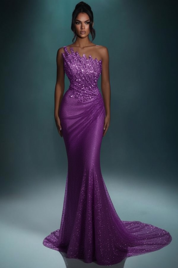 Festliche Abendkleider Lang Brau Abiballkleider Ballkleider Glitzer