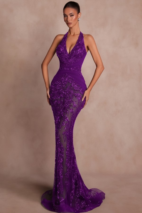 Dunkel Grün Abendkleider Lang Glitzer Ballkleider Spitze Online